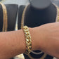 14MM 14Kt Gold Over Silver Cuban Link Bracelet