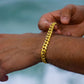 10MM Cuban Link Chain & Bracelet Set – 14KT Gold Over Silver