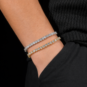 4MM Moissanite Tennis Bracelet With 925 Silver Plated